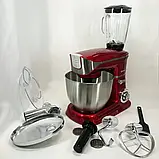 Потужна кухонна машина 3 в 1 з блендером та м'ясорубкою Rainberg 4200 Вт Тістоміс М'ясорубка Блендер (червоний), фото 8
