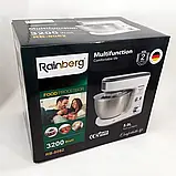 Тістоміс планетарний Rainberg RB-8082 3200 Вт з 3 змінними насадками комбайн міксер тістоміс 6 швидкостей, фото 8