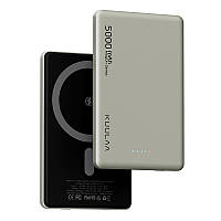 Беспроводной Повербанк с Беспроводной Зарядкой 5000 mAh 20W MagSafe Powerbank для iPhone, Titanium