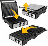 Електричний гриль зі знімними пластинами Zepline 3500 Вт Електрогриль притискний для приготування страв, фото 7