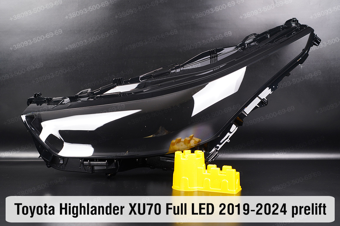 Скло фари Toyota Highlander XU70 Full LED (2019-2024) дорест ліве