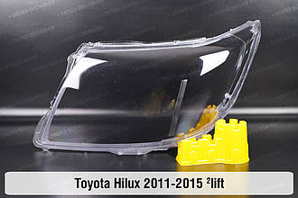 Скло фари Toyota Hilux (2011-2015) 2 рест ліве