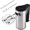 Міксер ручний для дому з насадками для тіста Rainberg Hand Mixer 5 режимів роботи 500 Ватт Silver