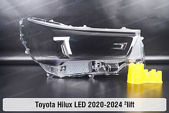 Скло фари Toyota Hilux LED (2020-2024) 2 рест праве