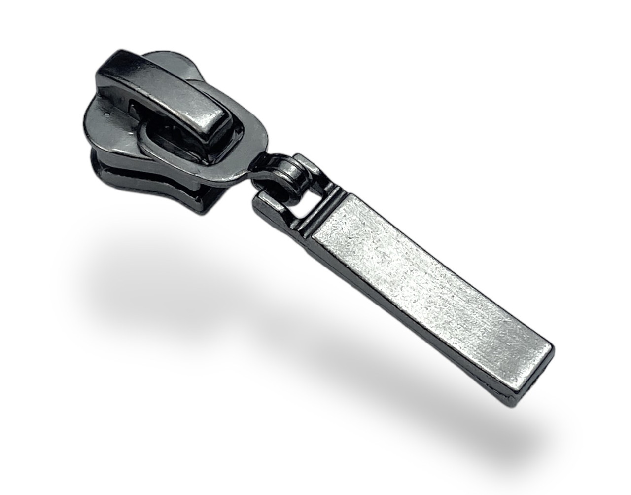 Бігунок No5 для тракторної блискавки з фіксатором НН-2226 темний-нікель, фото 1