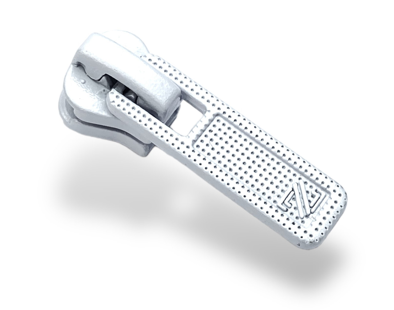 Бігунок No5 для тракторної блискавки з фіксатором 239 білий, фото 1