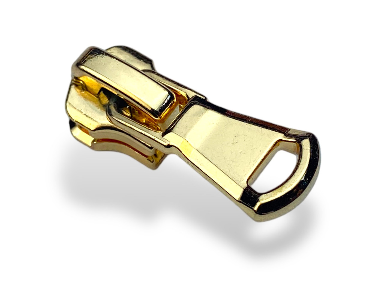 Бігунок No5 Італія для металевої блискавки No65 золото, фото 1