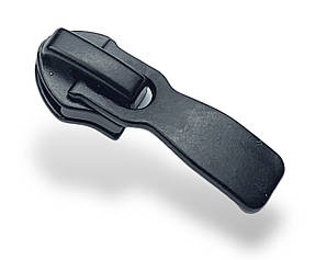 Бігунок для спіральної блискавки No7 чорний 044