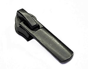 Бігунок для спіральної блискавки №7 Взуттєвої посилений Прямий колір темний нікель