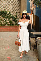 Жіноче красивое летнее муслиновое платье новинка 2024