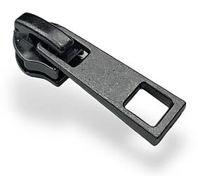 Бігунок для спіральної блискавки №7 без фіксатора колір темний нікель #2