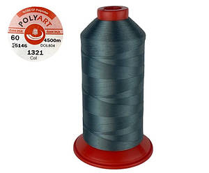 Нитка поліестер POLYART(ПОЛІАРТ) N60 колір #1321 сірий 4500м (ОРИГІНАЛ, ТУРЕЧЧИНА)