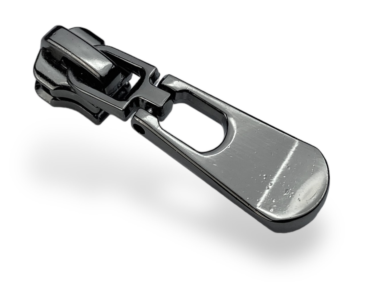 Бігунок No5 Італія для металевої блискавки No120 темний-нікель, фото 1