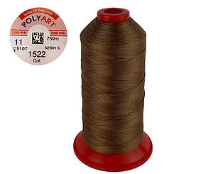 Нитка поліестер POLYART(ПОЛІАРТ) N11 колір #1522 світло-коричневий 750м (ОРИГІНАЛ, ТУРЕЧЧИНА)