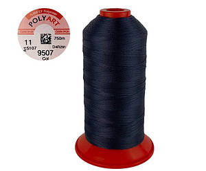 Нитка поліестер POLYART(ПОЛІАРТ) N11 колір #9507 темно-синій 750м (ОРИГІНАЛ, ТУРЕЧЧИНА)