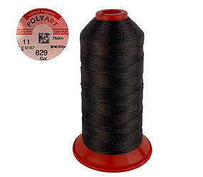 Нитка поліестер POLYART(ПОЛІАРТ) N11 колір #829 темно-коричневий 750м (ОРИГІНАЛ, ТУРЕЧЧИНА)