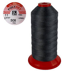 Нитка поліестер POLYART(ПОЛІАРТ) N11 колір #508 темно-сірий 750м (ОРИГІНАЛ, ТУРЕЧЧИНА)