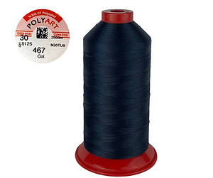 Нитка поліестер POLYART(ПОЛІАРТ) N30 колір #467 темно-синій 2500м (ОРИГІНАЛ, ТУРЕЧЧИНА)