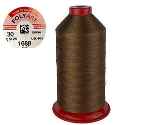 Нитка поліестер POLYART(ПОЛІАРТ) N30 колір #1688 коричневий 2500м (ОРИГІНАЛ, ТУРЕЧЧИНА)