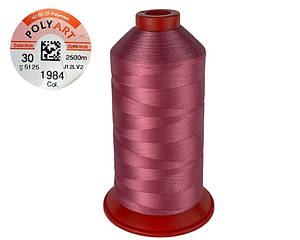 Нитка поліестер POLYART(ПОЛІАРТ) N30 колір #1984 рожевий 2500м (ОРИГІНАЛ, ТУРЕЧЧИНА)