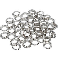 Люверси втулка+шайба №300 Ø 5 мм 100 шт. Платина