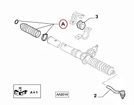Пильник рульової рейки (тяги) Fiat Ducato 250, Peugeot Boxer 3, Citroen Jumper 3 (2006-2014), 7736425, 406686