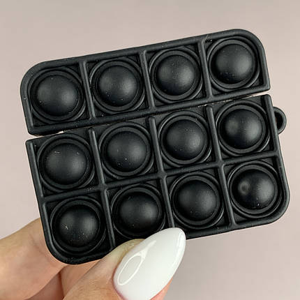 Чохол для AirPods Pro Pop it антистрес силіконовий чохол поп іт для навушників аїр подст про чорний NCL, фото 1