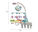 Музичний проектор мобіль-нічник 698-84-85 карусель з підвісними елементами Блакитний з пультом, фото 7