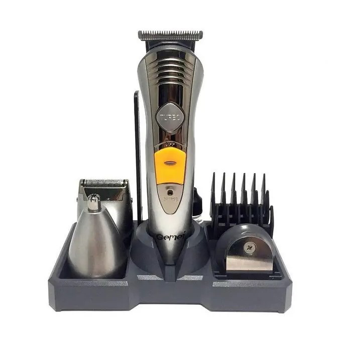 Машинка для стрижки + тример для бороди Geemy GM-580 Grey, фото 1