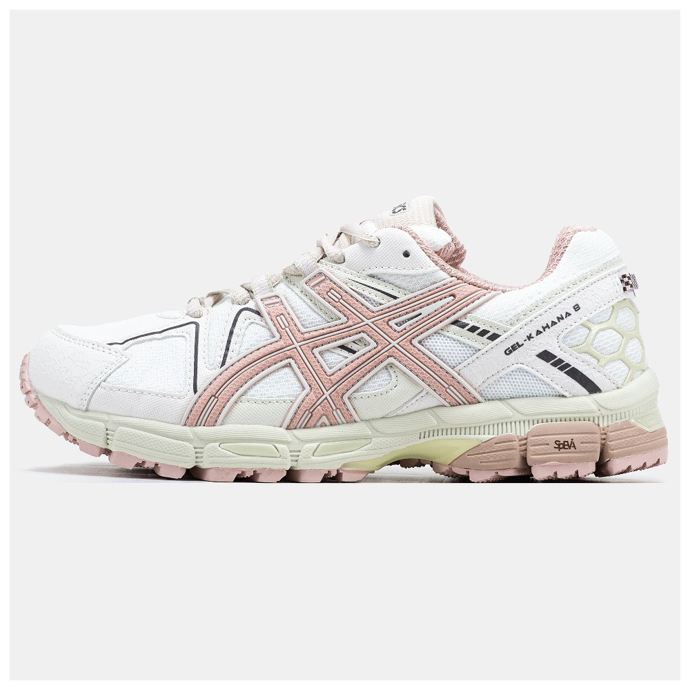 Жіночі кросівки Asics Gel-Kahana 8 White Pink, шкіряні кросівки асікс гель кахана 8