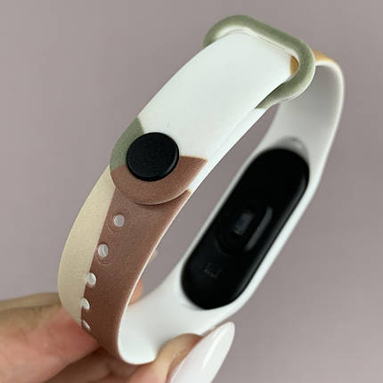 Ремінець для Xiaomi Mi Band 3 силіконовий кольоровий браслет для фітнес трекера мі бенд 3 білий MLT мод 4, фото 2