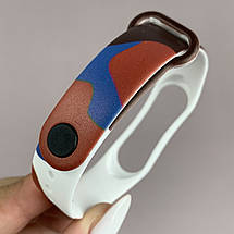 Ремінець для Xiaomi Mi Band 3 силіконовий кольоровий браслет для фітнес трекера мі бенд 3 білий MLT мод 8, фото 4