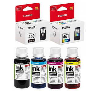 Набір картриджів Canon PG-460, CL-461 + Чорнило ColorWay CW-CW445/CW446SET01 (TS7440, TS5340)(3729C001), фото 1