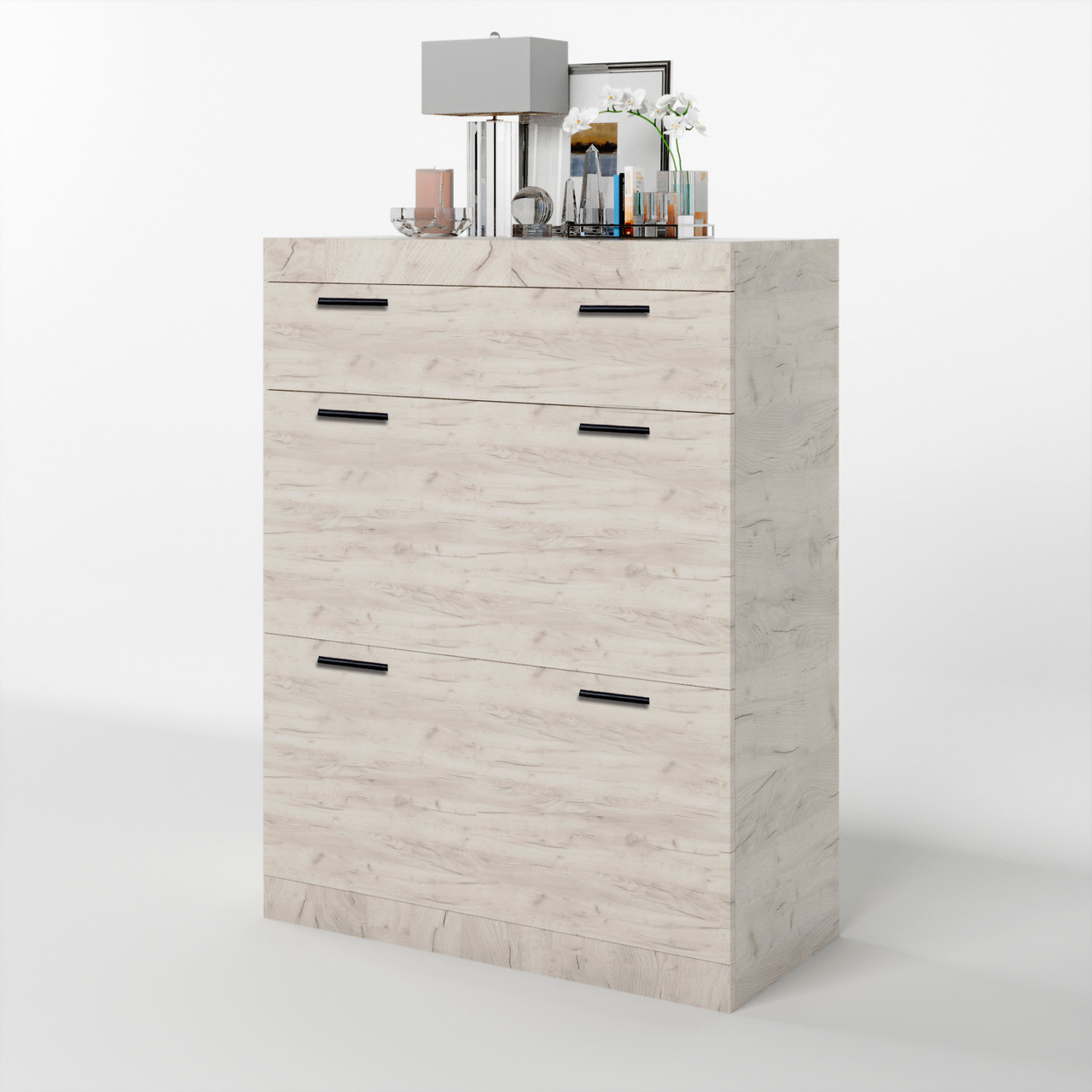 Тумба для взуття Еверест Соната ТО-800 80х38х106 дуб крафт білий (DTM-2725), фото 1