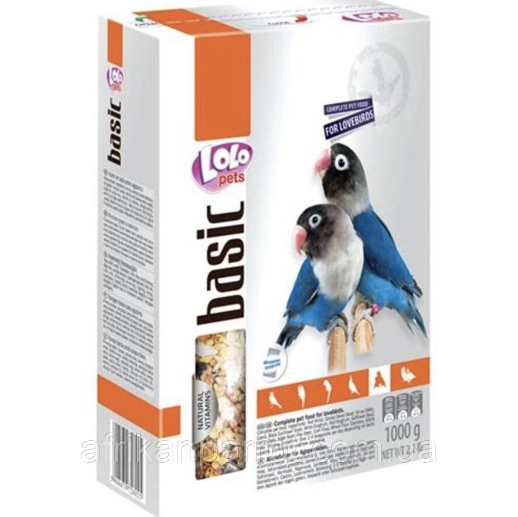 LoLo Pets for LOVEBIRDS Повнораціонний корм для нерозлучників 1000г 8шт/уп