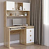 Письмовий стіл з надбудовою Еверест Соната дуб сонома + білий (DTM-2626), фото 2