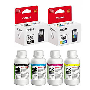 Набір картриджів Canon PG-460, CL-461 + Чорнило ColorWay CW-CW445/CW446SET02 (TS7440, TS5340)(3729C001), фото 1