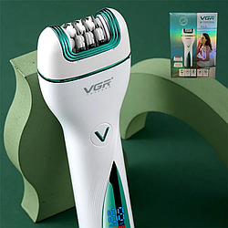 Жіночий бездротовий епілятор для видалення волосся 3 в 1 VGR V-728 Електроепілятор з 3 насадками