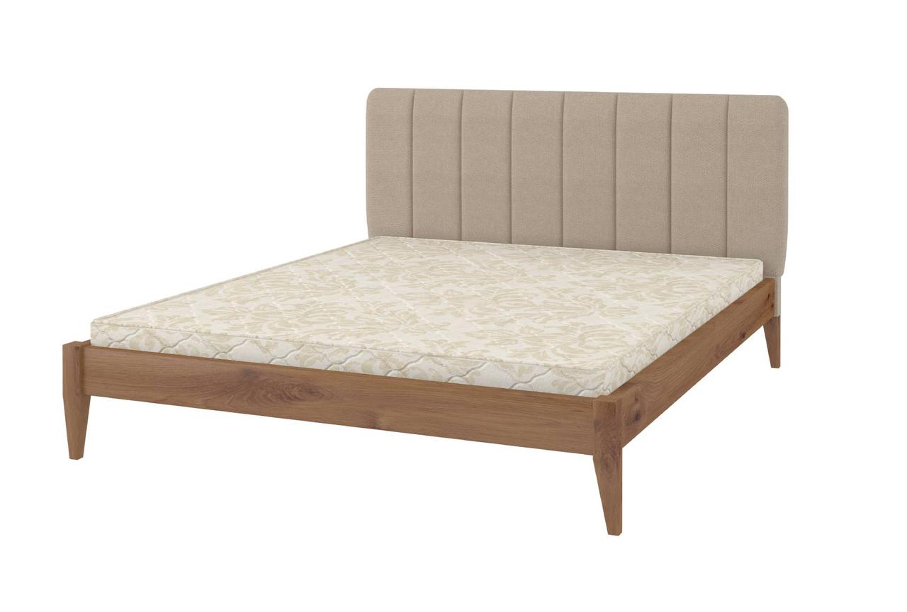 Двоспальне ліжко Mebigrand Лондон ДК Горіх світлий + Аляска 23 140х200 см (DMBG-1461), фото 1