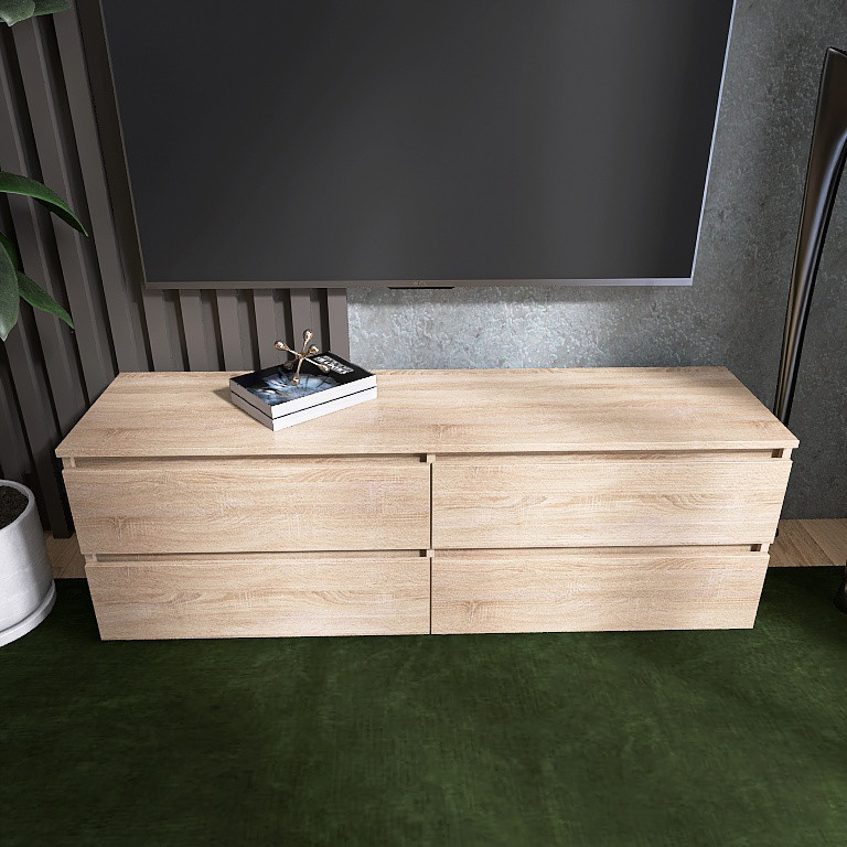 Тумба під телевізор Еверест ЛТВ-1400 Лайт 140х38х49 см Дуб сонома (DTM-4671), фото 1