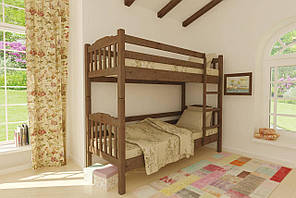 Двоярусне дитяче ліжко Mebigrand Бай-Бай Горіх світлий 90х190 см (DMBG-2401)