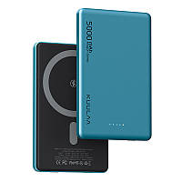 Беспроводной Повербанк с Беспроводной Зарядкой 5000 mAh 20W MagSafe Powerbank для iPhone, Dark Green