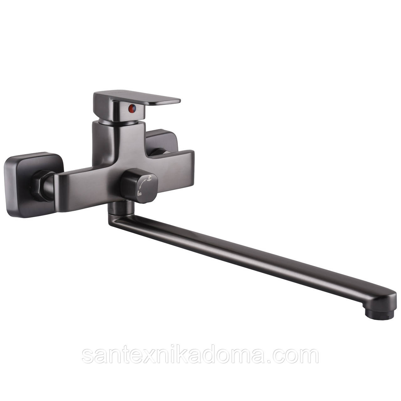 Змішувач для ванни Globus Lux Milano GLM-208N-11-Graphite латунь колір графіт гусак 35 см