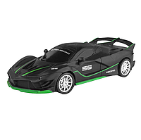 Іграшкова машинка з дистанційним керуванням, Ferrari, 2х4 колеса вд., пульт Джойстик,Чорна з зеленими елементами