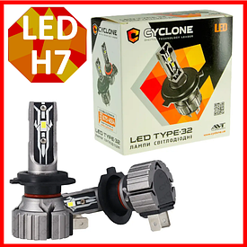 Світлодіодні LED-лампи для авто H7 12 V Type 32 6000 K 4800L пасивне охолодження