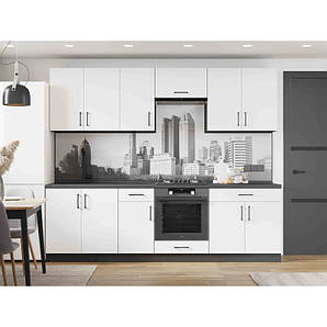 Кухня модульна Еверест Оптіма набір №6 Білий 2,6 м (DTM-5713)