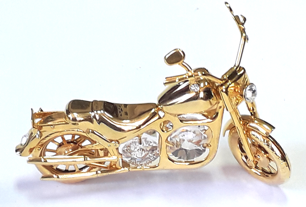 Фігурка декоративна з кристалами Swarovski "Мотоцикл"