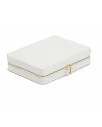 766153 Maria Large Zip Jewelry Case - White WOLF