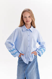 Підліткова вишиванка для дівчинки MEREZHKA  "Блакить"