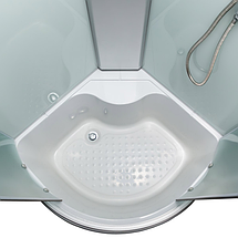 Душовий бокс Vivia 95 BF RC W 90x90х215см на глибокому піддоні без гідромасажу матове скло розсувні двері, фото 5